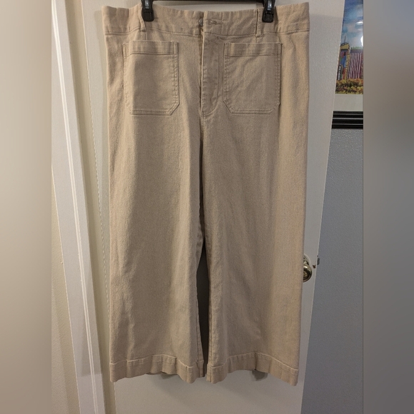 eesome Pants - Eesome Wide Leg Cream Pants